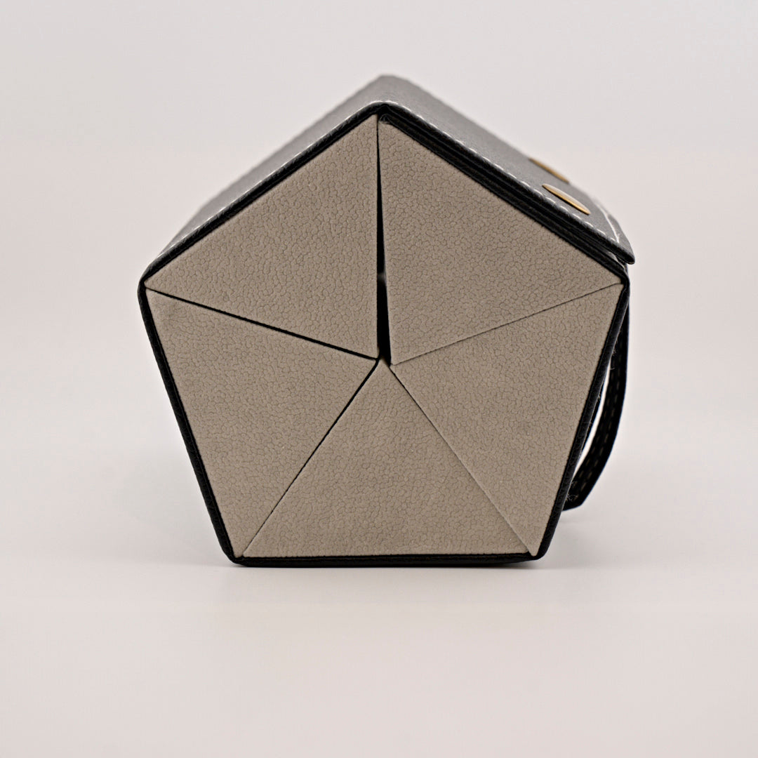 Custodia portaocchiali in ecopelle 5 scomparti nero