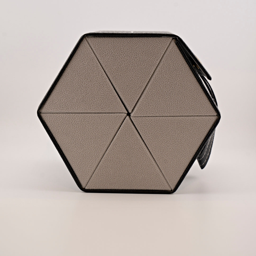 Custodia portaocchiali in ecopelle 6 scomparti nero