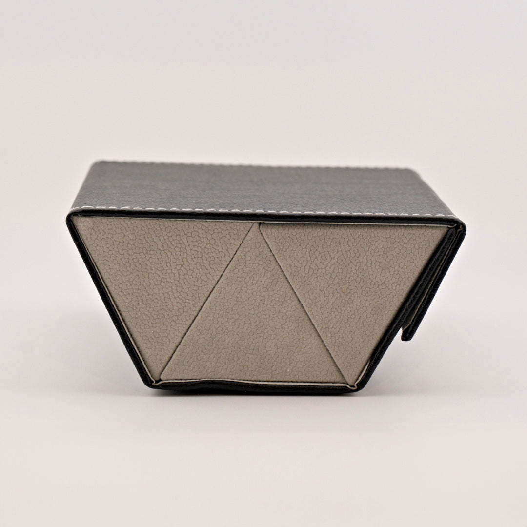 Custodia portaocchiali in ecopelle 3 scomparti nero