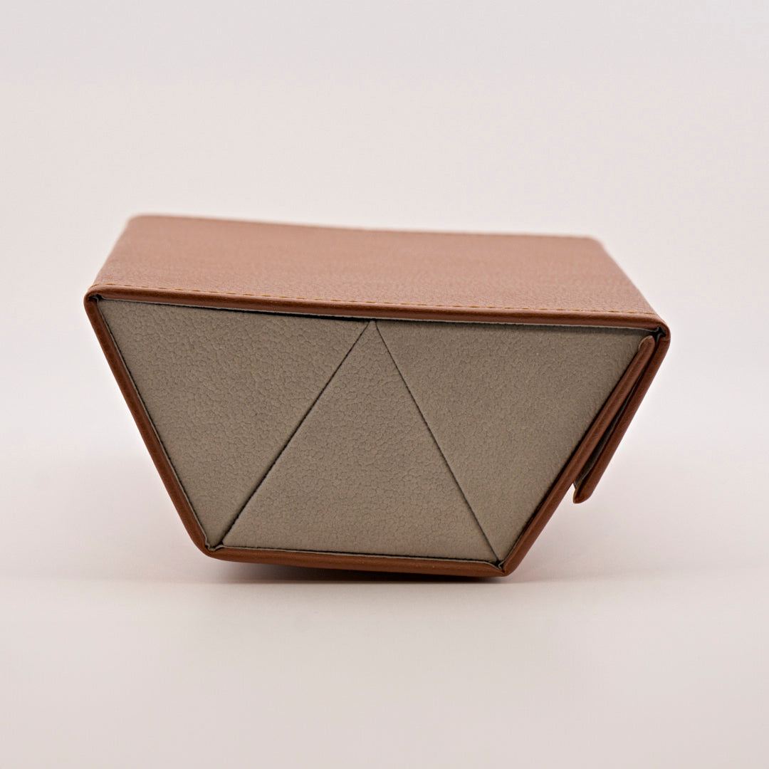 Custodia portaocchiali in ecopelle 3 scomparti cuoio