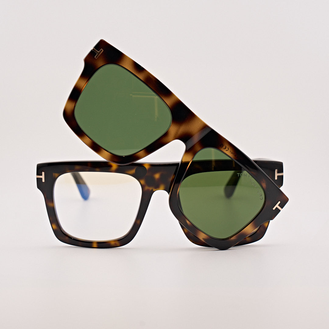 TOM FORD clip on TF6068 tartarugato