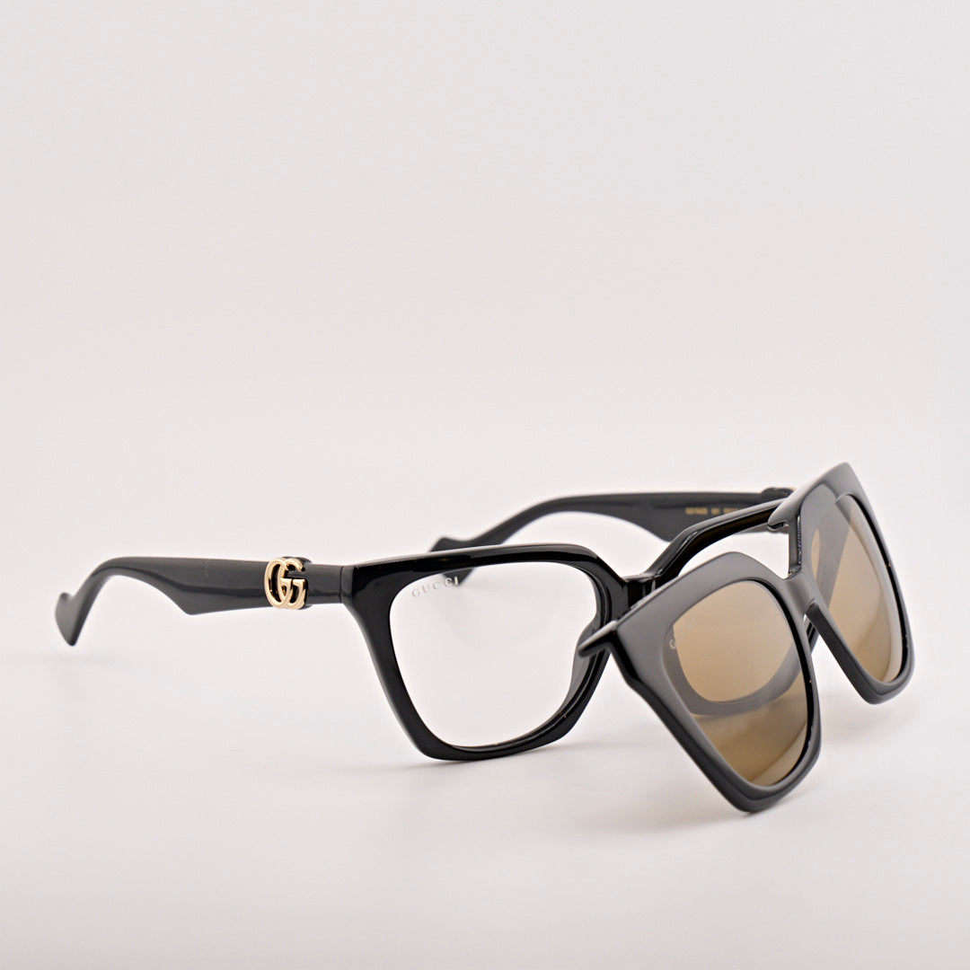 GUCCI GG1542S 001 Black Magnetic Clip-on